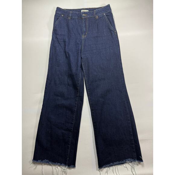 OAT New York Women's Dark Wash Wide Leg Blue Denim Jeans - Size 8/29 (30x29) - Picture 1 of 4